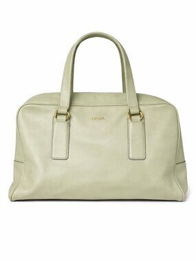 Fossil Sage Green Leather Memoir Biograph Satchel | Bag Shoulder Purse